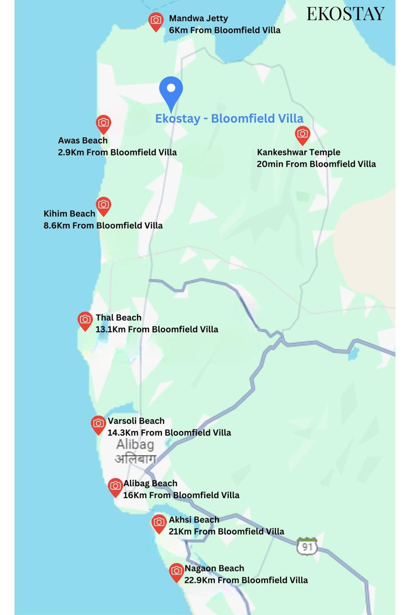 Ekostay - Bloomfield Villa Alibág Kültér fotó